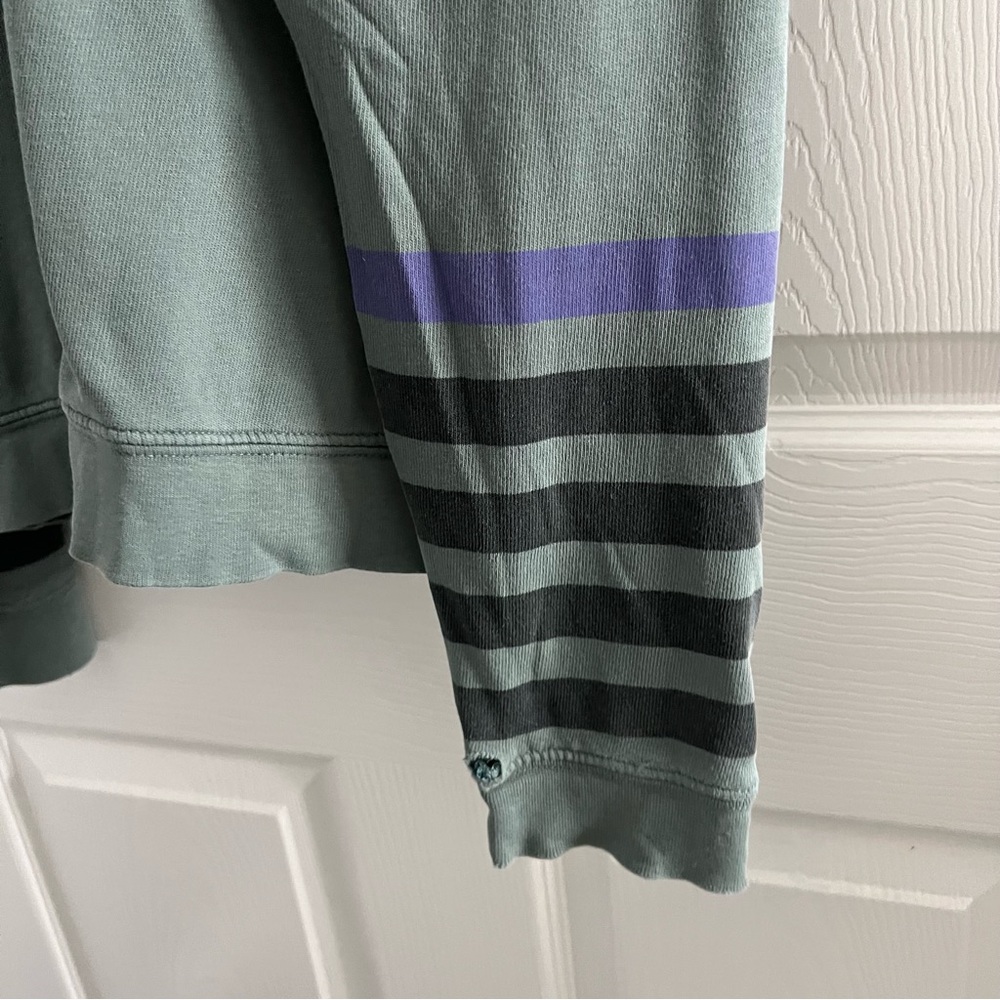 FREE CITY Life Nature Love Raglan Sweatshirt Green Black Purple Size 3 Large - Picture 6 of 9